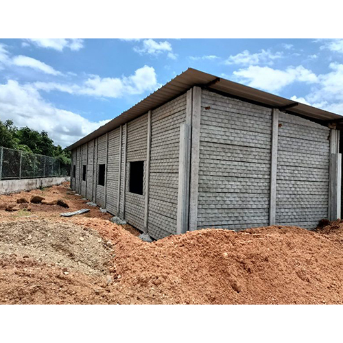 Labour Rooms - Concrete Boundary Wall, 1 Feet Height, Grey/Brown/White Color, Smooth Finish, Good Quality