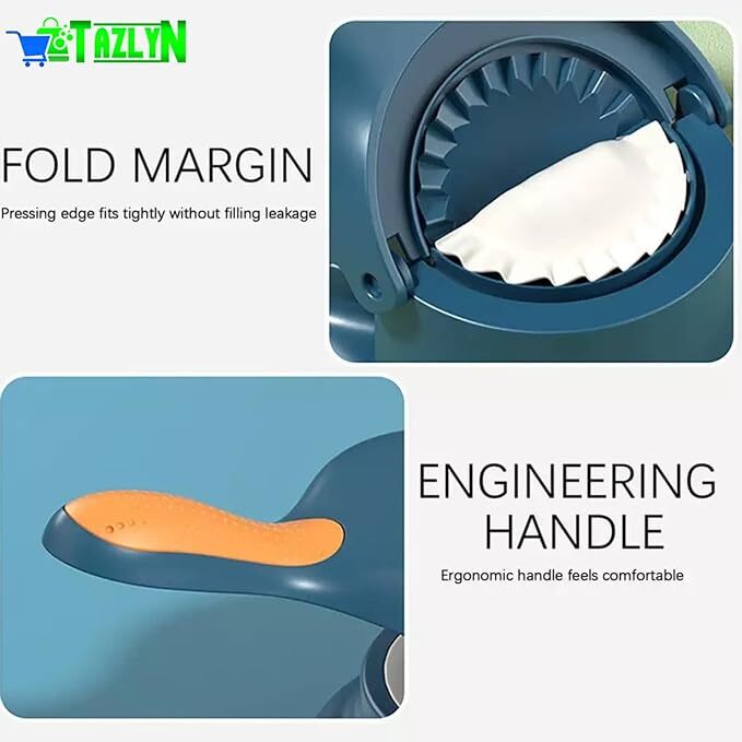 Mitsico 2 In 1 Dumpling Maker - Plastic, 29.2l X 11.4w X 7.1h Centimeters, Multicolor | Ergonomic Handle, Multi-function, Time-saving Momo & Gujiya Tool