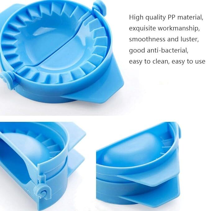 Kitchen King Gujiya Maker Tool Device - Pvc Plastic, 11.5 X 9.5 X 2.5 Centimeters, Multicolor | Easy Mould Dumpling Wrapper, Non-toxic Design