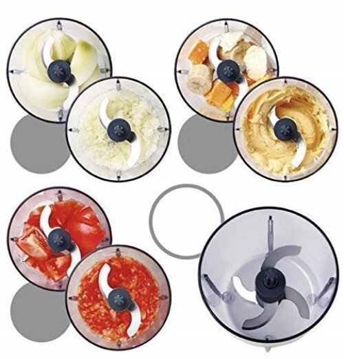 Multipurpose Food Chopper Food Processor Blenders Mini Blender Mixers & Grinder Capsule Cutter Quatre Mini Electric Blender - Color: Multicolor