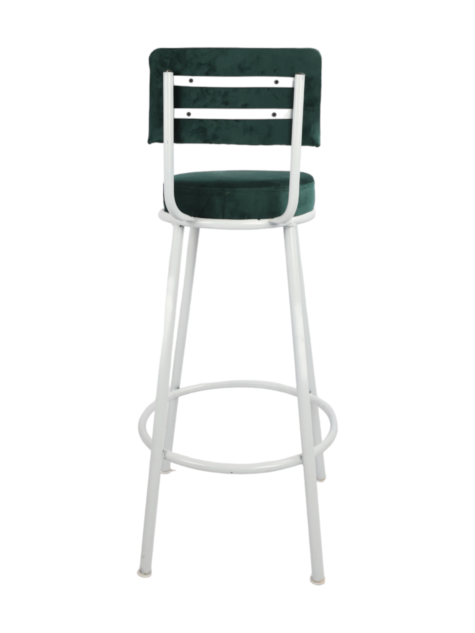 Adhunika Bar Chair - Stainless Steel Frame 17x17x42 Inches, White Antique Suede Upholstery, Easy To Clean, Uv Resistant, Lightweight, Maximum Capacity 100 Kgs