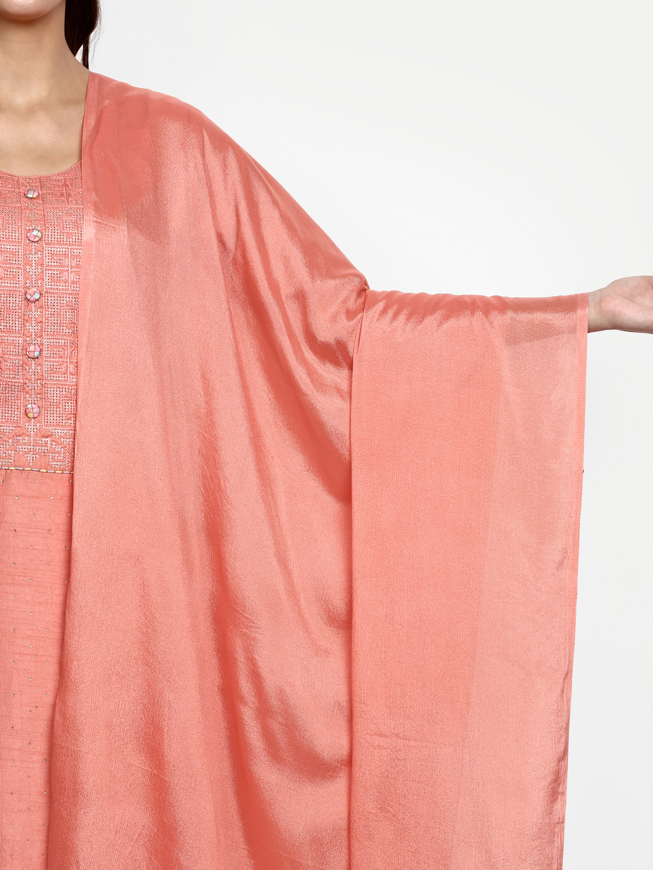 Peach Silk Designer Salwar Suits
