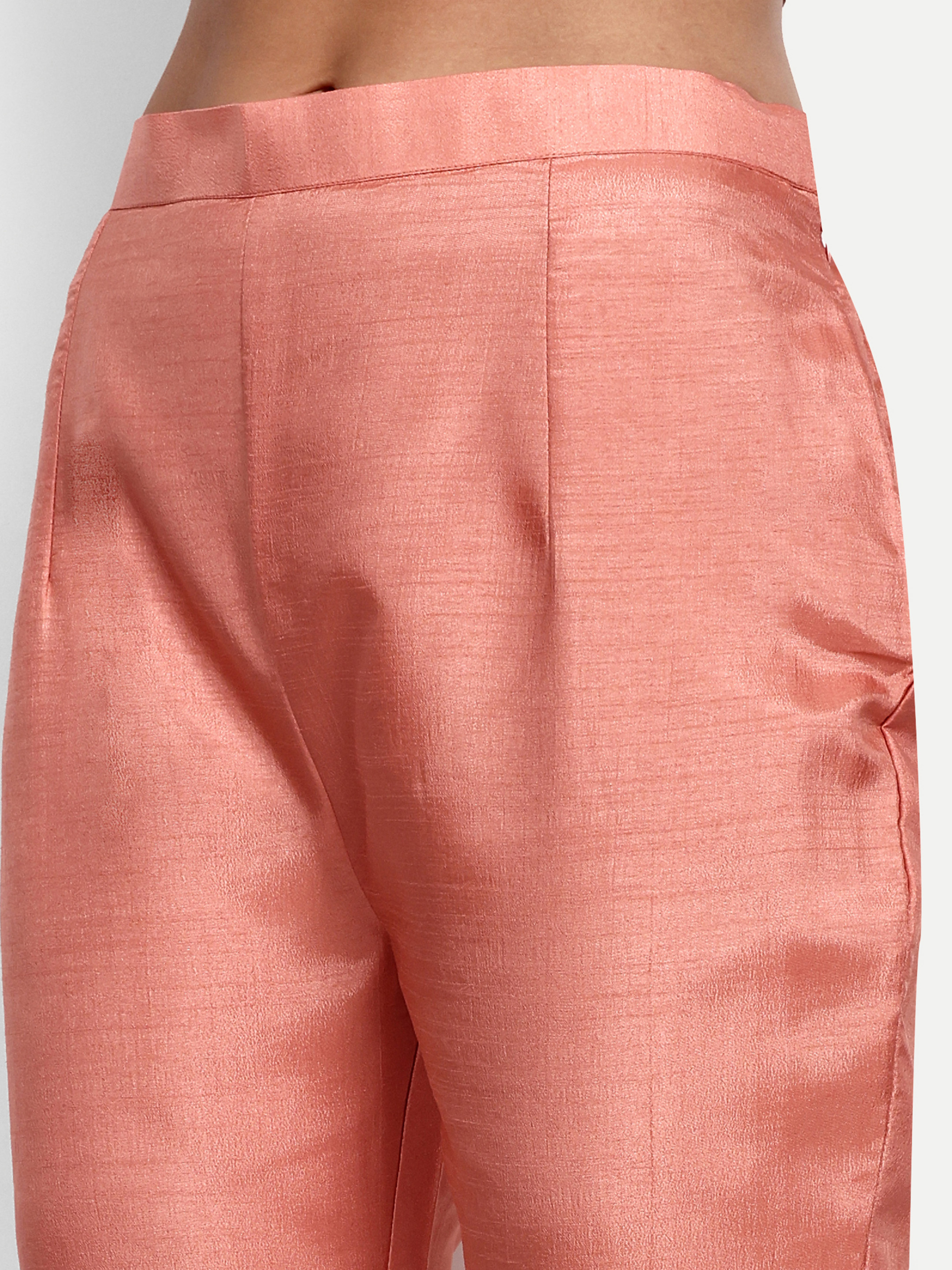 Peach Silk Designer Salwar Suits