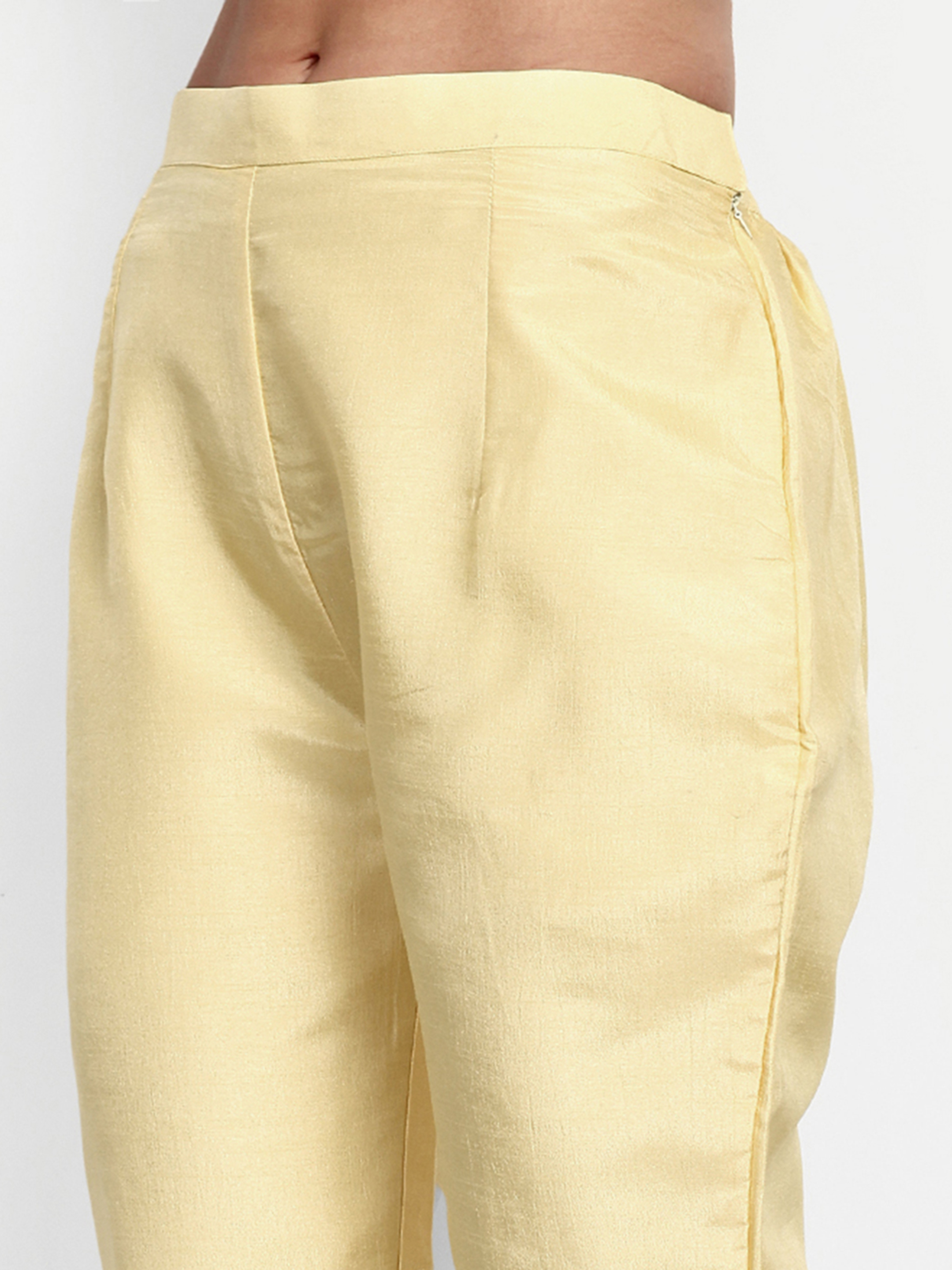 Yellow Silk Designer Salwar Kameez