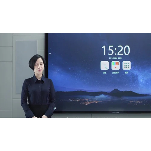 Maxhub E8620 Series Interactive Board - Metal, 86'' Inch Rectangular Display, 3840x2160 Resolution, Multicolor Paint Coated | Ideal For All Ages In Education Settings, 150-220w Power Consumption