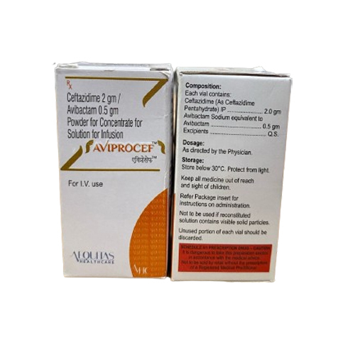 सीफ्टाज़िडाइम 2gm अवीबैक्टम 0.5gm पाउडर के लिए संकेंद्रण समाधान के लिए अंतःशलीय उपयोग के लिए