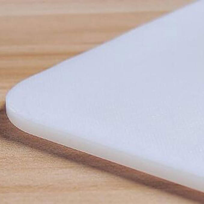 Gentre Plastic Cutting Board - 40cm X 25cm White Pvc Material With Handle For Easy Cleaning Ideal For All Food Types