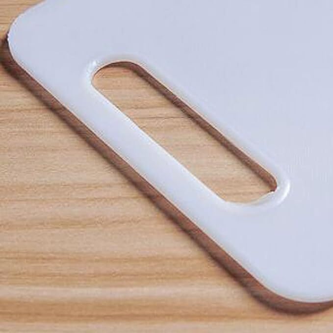 Gentre Plastic Cutting Board - 40cm X 25cm White Pvc Material With Handle For Easy Cleaning Ideal For All Food Types