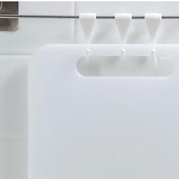 Gentre Plastic Cutting Board - 40cm X 25cm White Pvc Material With Handle For Easy Cleaning Ideal For All Food Types