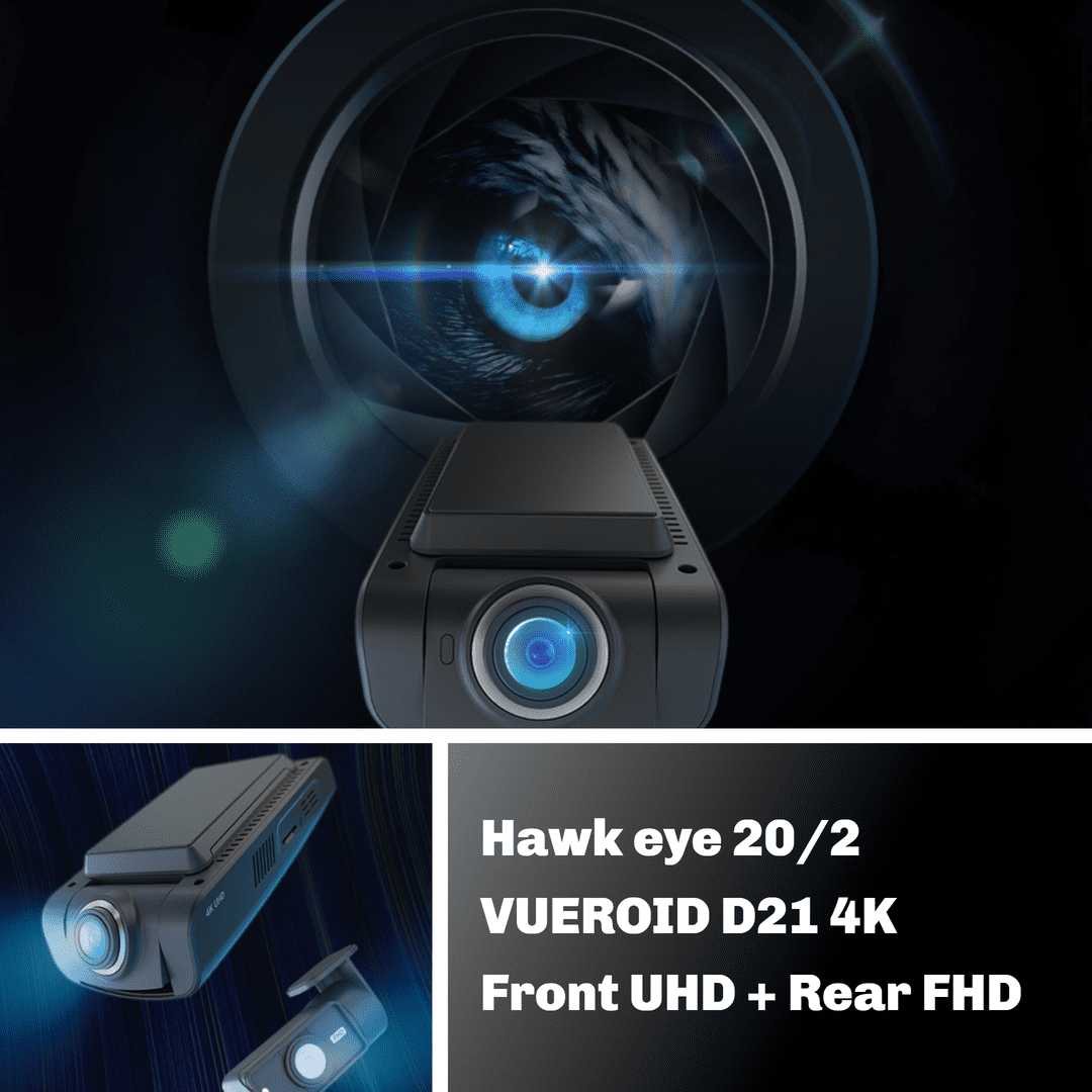 Built-in Design 4k Dashcam For Vehicles (Vueroid D21 4k)