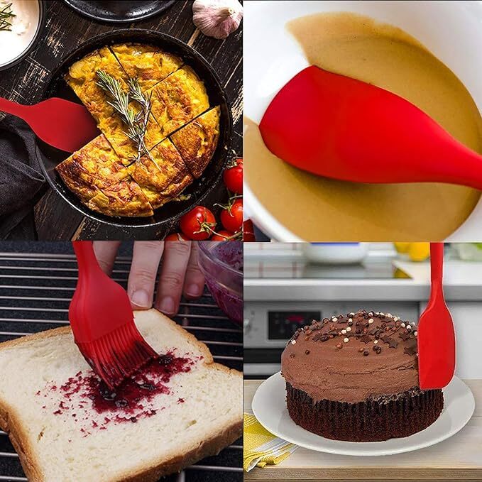 Mitsico Silicone Spatula - Food Grade Silicone, 6 Pc Set With Seamless One Piece Design, Ergonomical Handle For Comfortable Grip And Multi-purpose Use