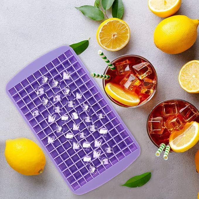 Barepepe 160 Cavity Silicone Mini Ice Cube Trays, 320 Small Ice Cube Molds, Easier To Release, Crushed Ice For Chilling Drinks, Cocktail, Flexible Stackable For Freezer, Multicolor