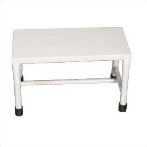Hospital Bed Foot Step - Stainless Steel, Maximum Loading 100 Kg, Non-folding Design For Commercial Use, Indian Style