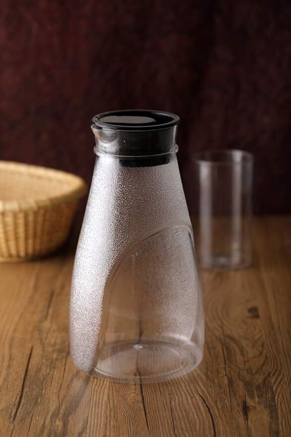 Pearl Berry Unbreakable Plastic Jug Water Bottle For Juice, Cold Drink, Milk - Pvc Material, 1200ml Size (22.5 X 11.5 X 11.5 Cm), White Color