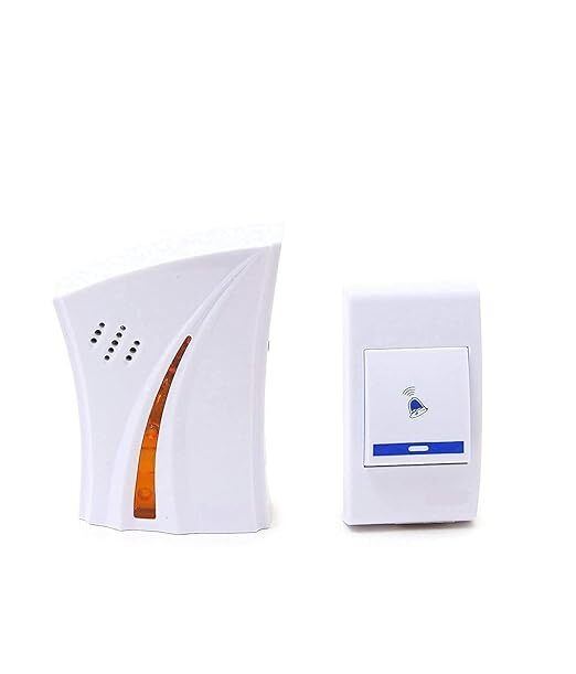 Sellplus Wireless Doorbell Over 100 Feet Range - Pvc Material, 15 X 10 X 15 Cm Size, White Color | Easy Install, Multiple Ringtones, Single Cavity Design