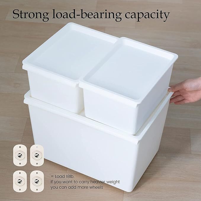 Vatshvi 4 Psc 360 Degree Swivel Mini Self Adhesive Caster Wheels - Pvc Material, White Color | Ideal For Furniture, Trash Cans, Storage Boxes, Pots, Vases