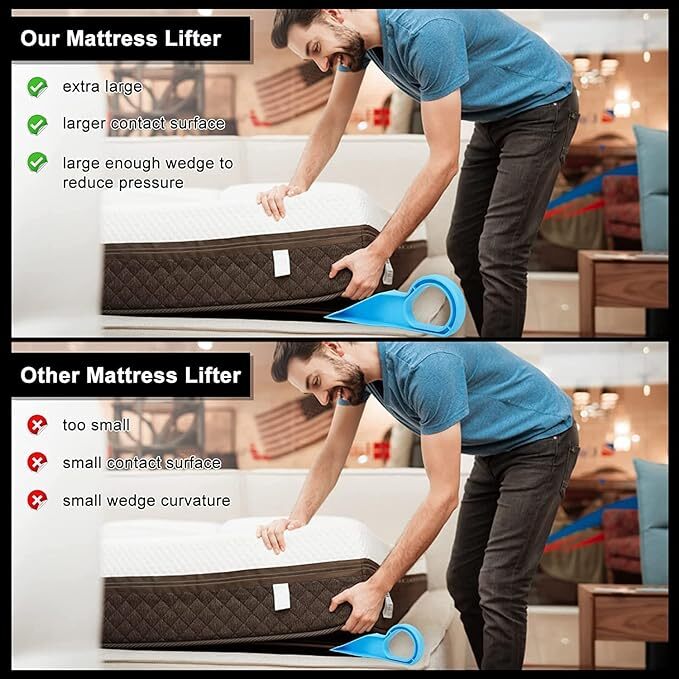 Sushiel Mattress Lifter Tool - Plastic Material, Single Cavity Design, Sky Color | Bed Making Aid To Change Sheets Instantly, Save Time And Energy