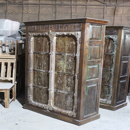 Farmhouse Rustic Almirah - Assembly: No Assembly Required