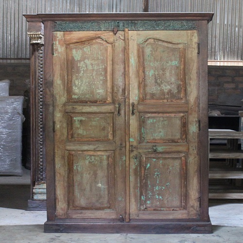 Old Panel Door Almirah - Color: Brown