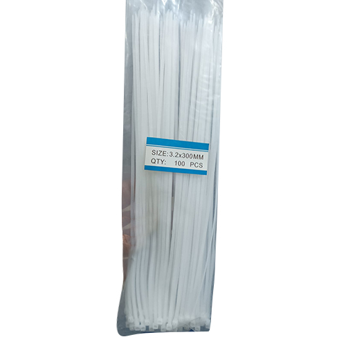 White 3.2X300Mm Nylon Cable Tie