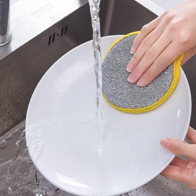Glitter Dish Scrubbers - 4-Pack Non-Scratch Cleaning Pads For Pots & Pans
