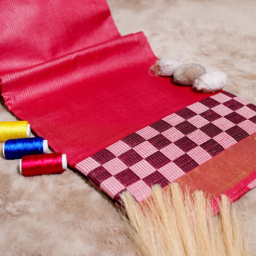 Red Blush Blossom Silk Saree