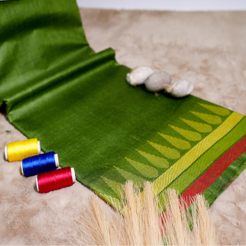 Green Leafy Elegance Silk Saree