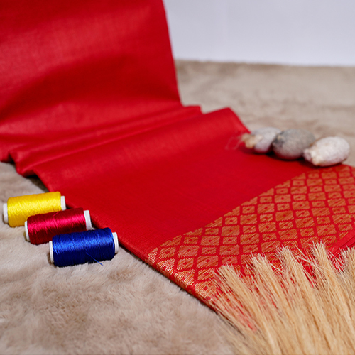 Red Catchy Silk Saree - Occasion: Casual