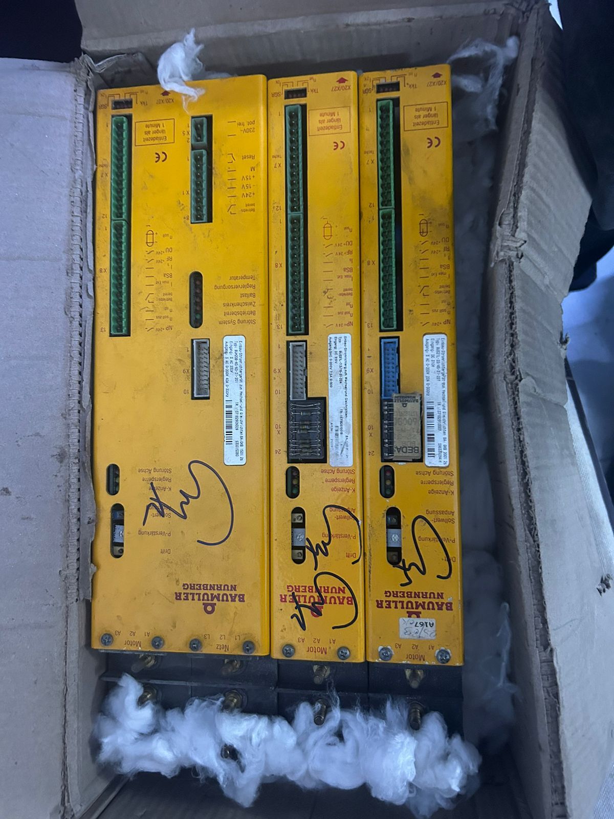Baumuller Drive - Stainless Steel, Yellow | Original Trutzschler Carding Spares For Dk 760, Dk 803, Dk 903 In Running Condition