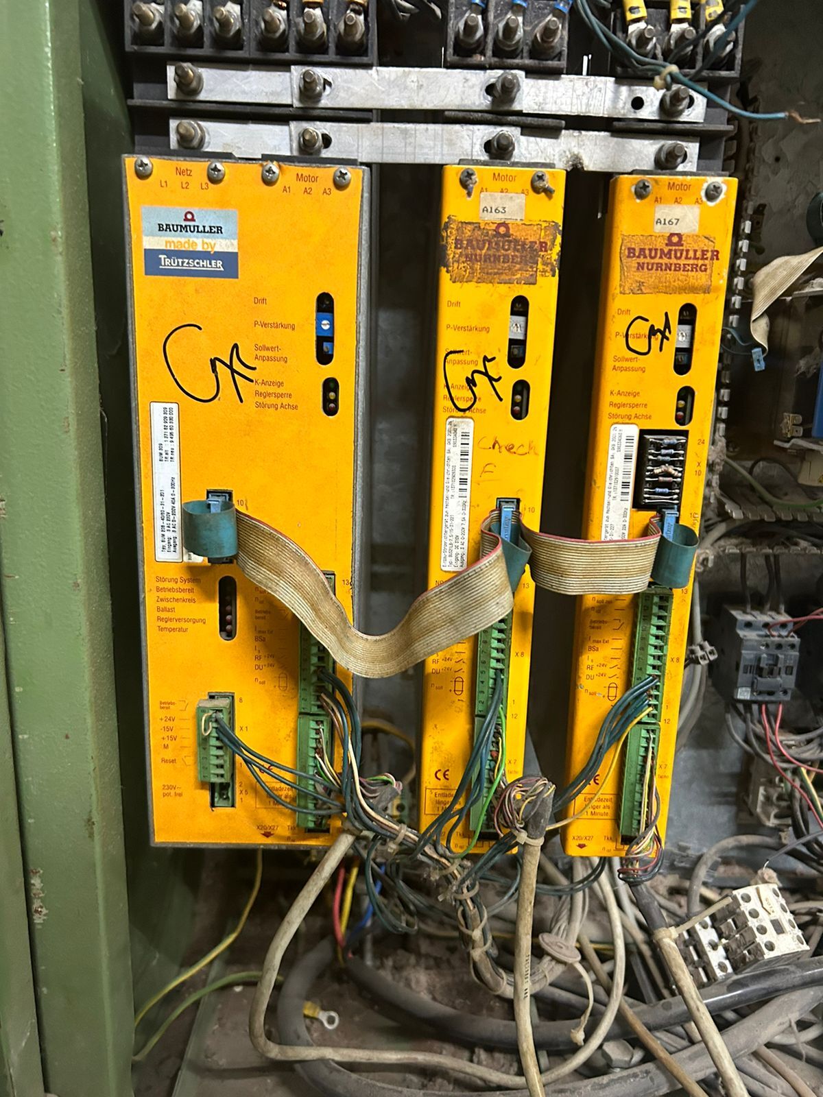 Baumuller Drive - Stainless Steel, Yellow | Original Trutzschler Carding Spares For Dk 760, Dk 803, Dk 903 In Running Condition