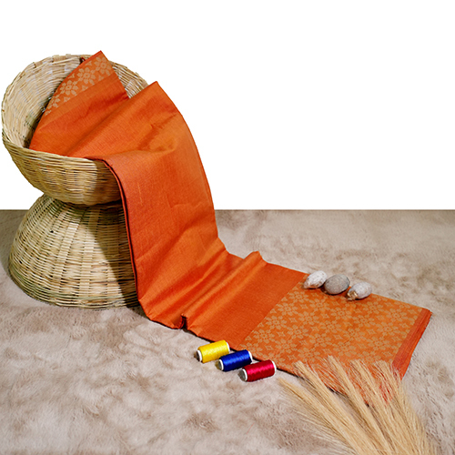 Sunset Splendor Silk Saree - Color: Orange