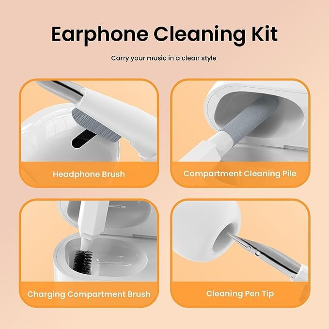 Portronics Clean G 20 In 1 Multipurpose Device Cleaner - Pvc, 9.5 X 7 X 7 Cm, Multicolor | Ideal For Laptops, Smartphones, Keyboards, Desktop & Earphones