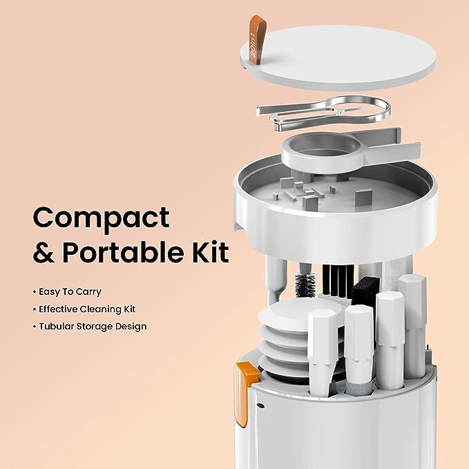 Portronics Clean G 20 In 1 Multipurpose Device Cleaner - Pvc, 9.5 X 7 X 7 Cm, Multicolor | Ideal For Laptops, Smartphones, Keyboards, Desktop & Earphones