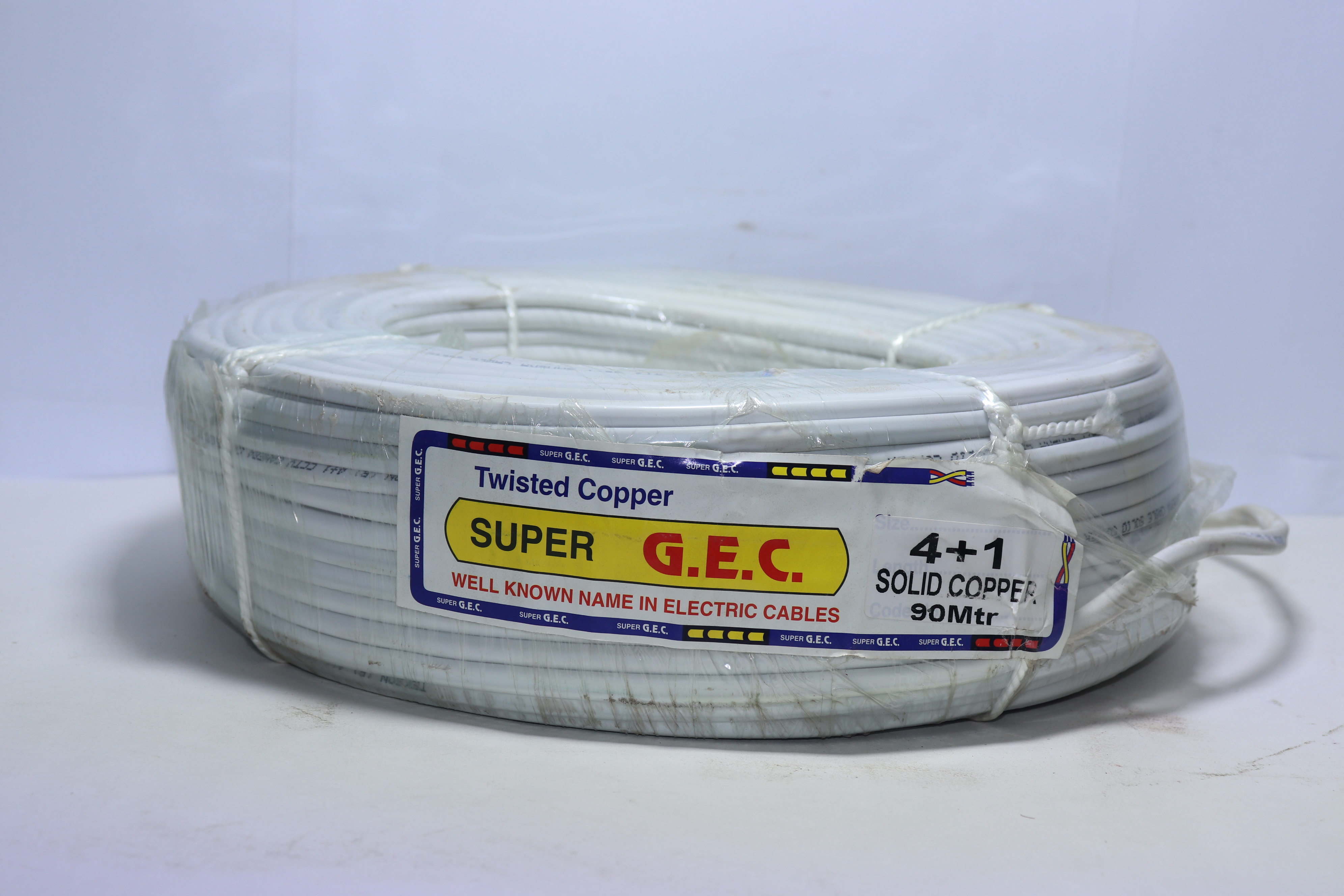 4+1 Cctv Camera Wire Copper (90 Mtr) - Color: White