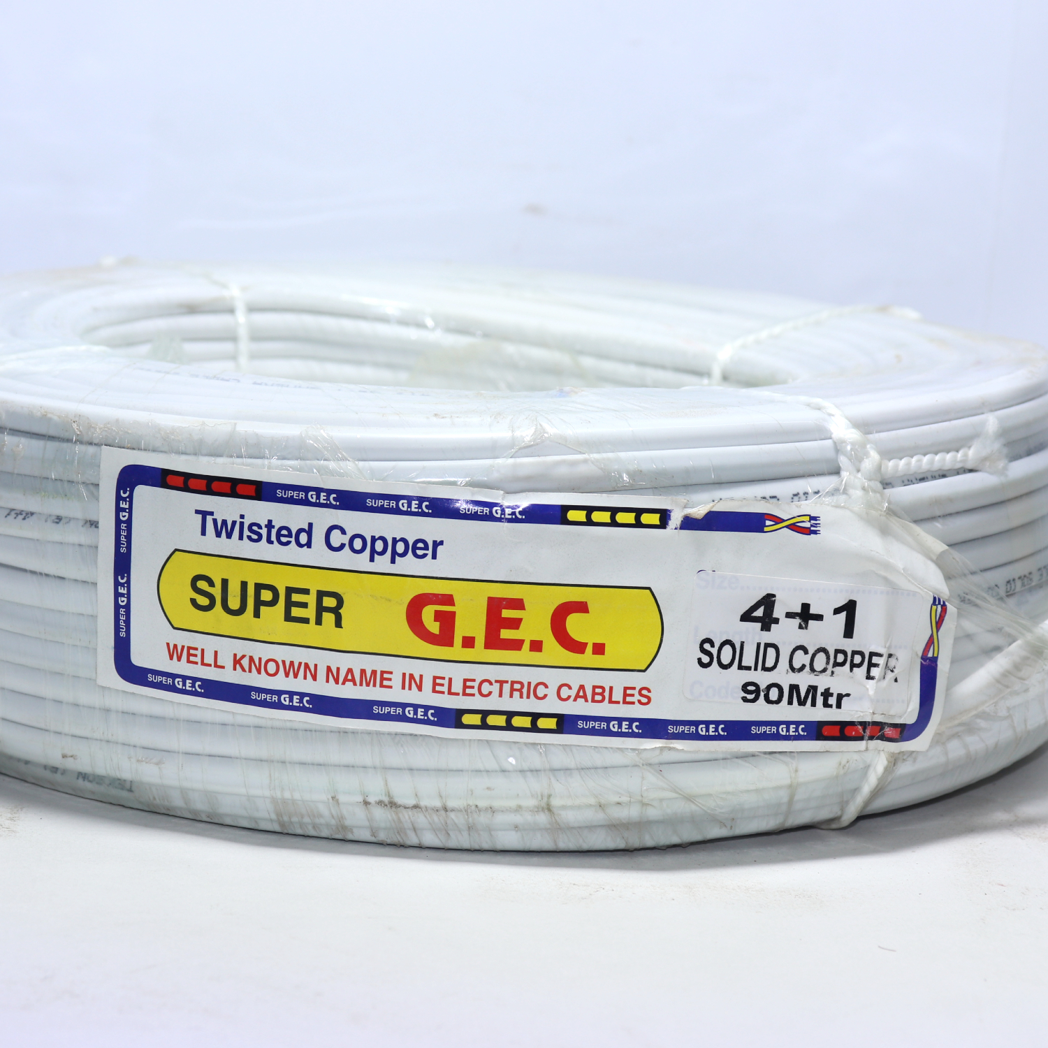4+1 Cctv Camera Wire Copper (90 Mtr) - Color: White