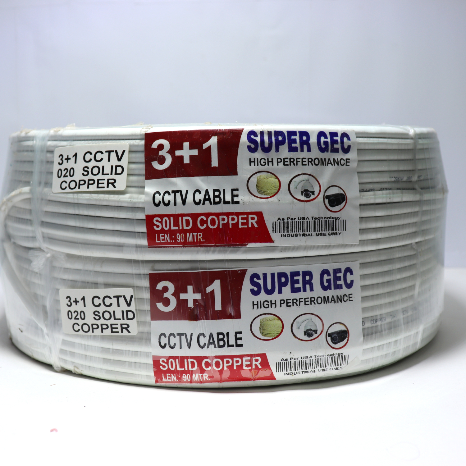 White 3+1 Cctv Camera Wire Ccs (90 Mtr)