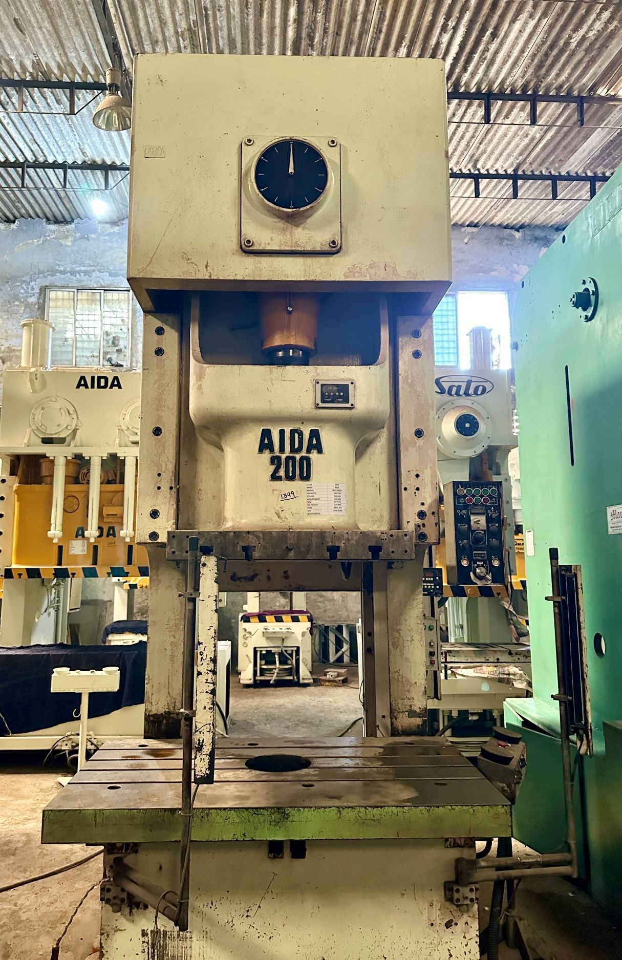 1399 C Frame Single Crank Press Application: Industrial