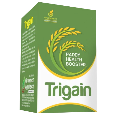 Trigain Paddy Health Booster एक प्रभावी उत्पाद है जो धान की फसल की सेहत को बढ़ावा देने के लिए विकसित किया गया है। यह उर्वरक फसलों की रोग प्रतिरोधक क्षमता को मजबूत करता है और उन्हें जल्दी विकसित करने में मदद करता है।