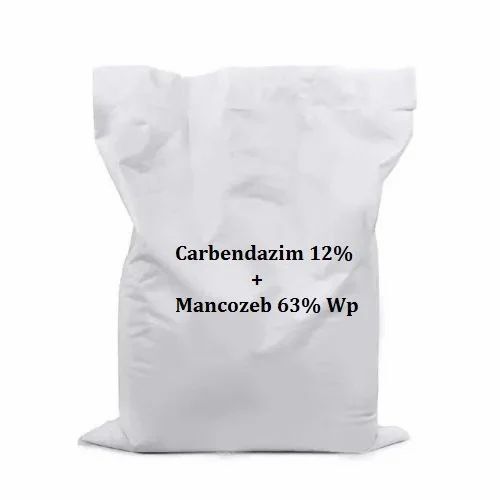 Carbendazim 12% + Mancozeb 63% WP - 10 kg Bio-Tech Grade Wettable Powder for Effective Control of Leaf Spot and Rust Diseases in Groundnut & Paddy Crops