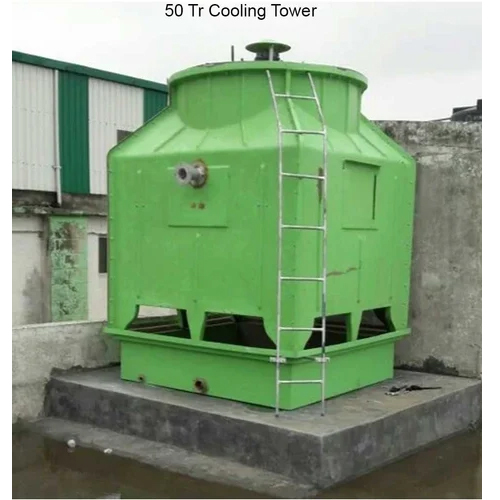 Induced Draft Cooling Tower - FRP, 1200x1200x2500mm, Pestle Green | 40 TR Refrigerating Capacity, Three Phase Power Supply, New Industrial Water Cooling Solution