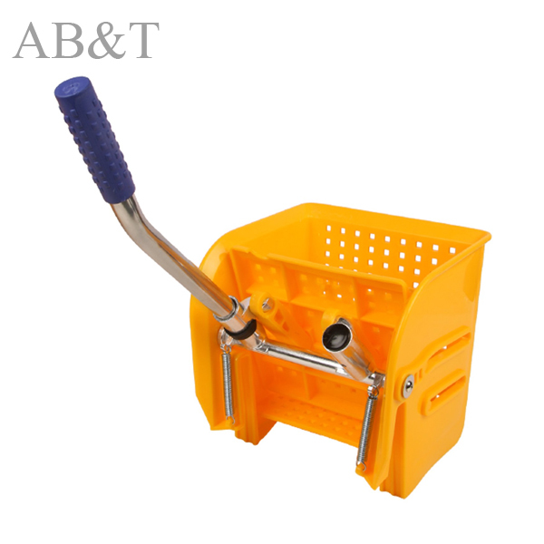 Plastic Single Bucket Wringer Trolley - 20 Liters, Yellow Color, Lightweight 3.18 Kg Design For Versatile Use In Restaurants, Hotels, Warehouses And Manufacturing Facilities