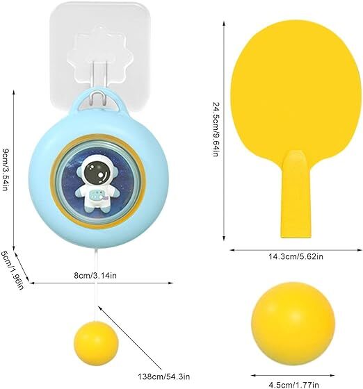 Pingpong Paddles, Table Tennis Elastic Trainer Rebound Ball With Adjustable String, Indoor Game Table Tennis Exerciser For Parent Kids Interactive