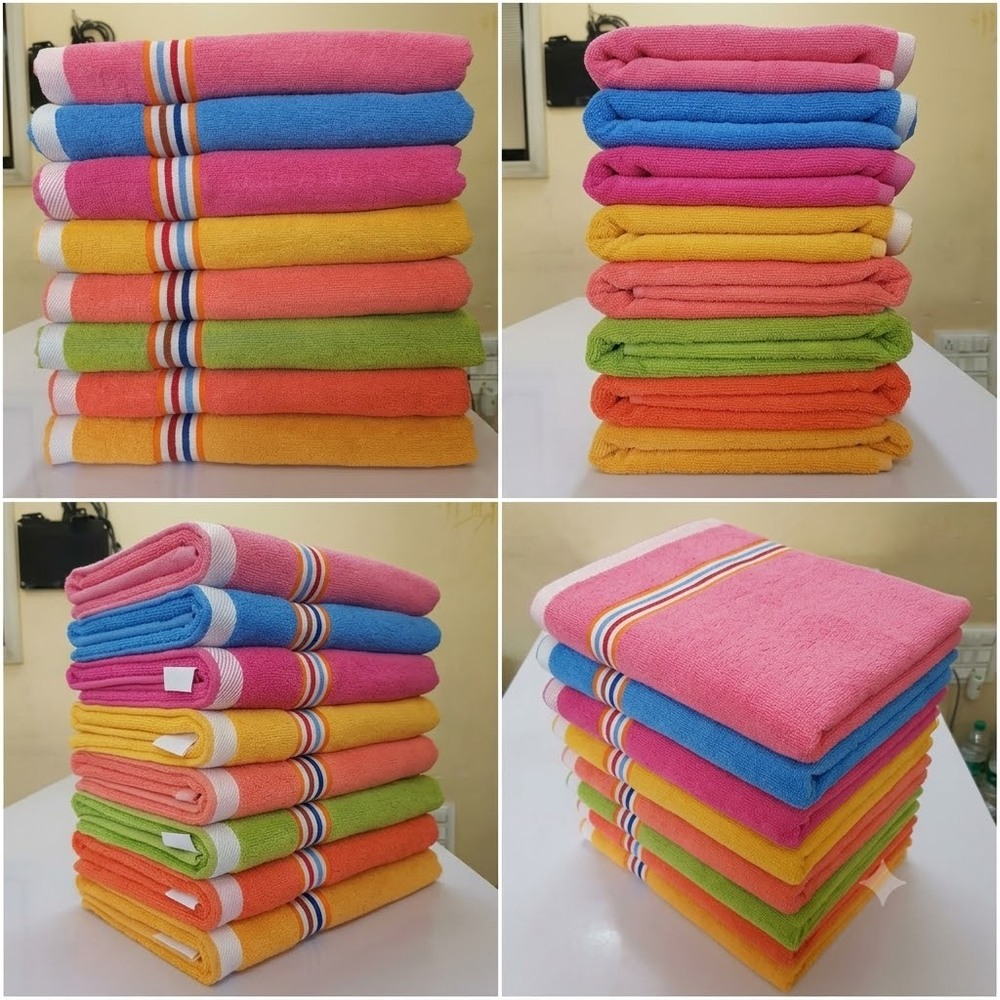 Colour Towel - Cotton Blend, 400 Grams | Plain Dyed, Dobby Style, Ideal for Home and Gift Use, Perfect for Adults