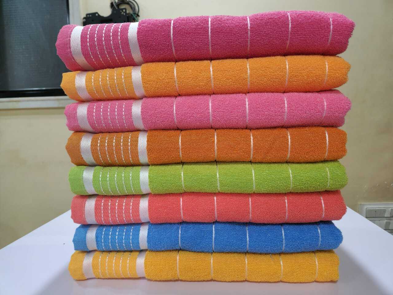 Colour Towel - Cotton Blend 400 Grams | Plain Dyed Dobby Style Ideal For Home And Gift Use Perfect For Adults