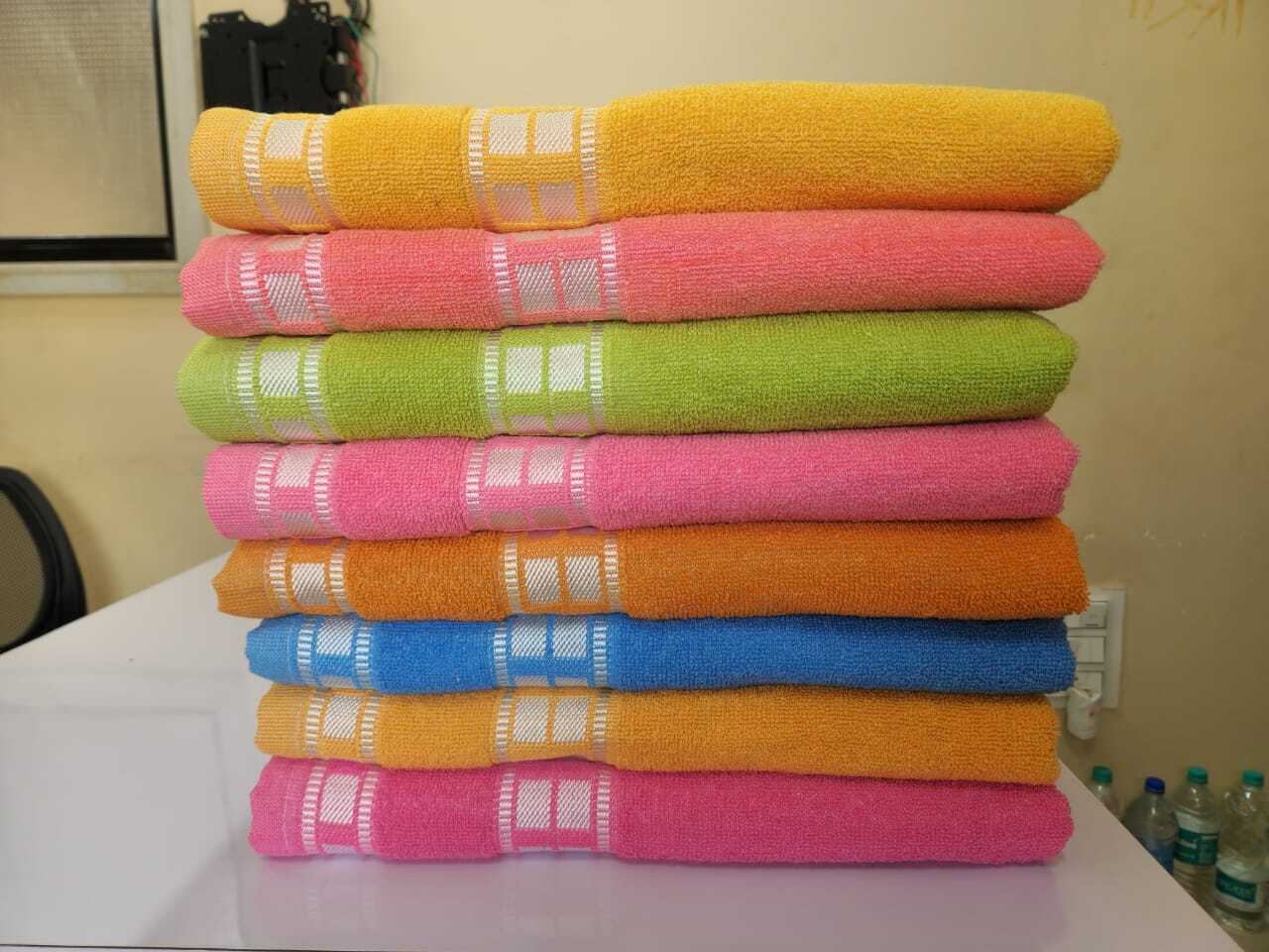 Colour Towel - Cotton Blend 400 Grams | Plain Dyed Dobby Style Ideal For Home And Gift Use Perfect For Adults