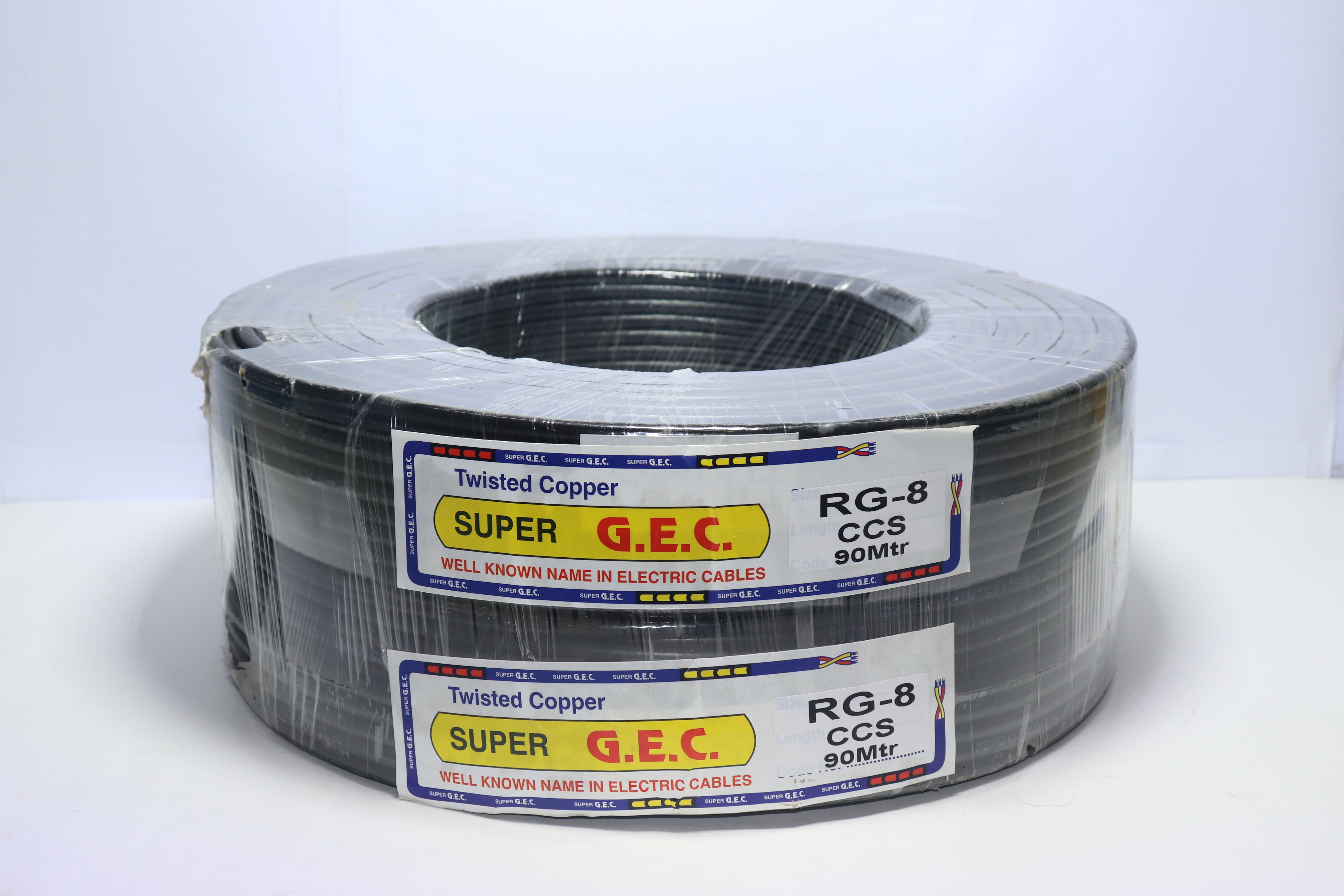 (Rg 6) Dish Tv Cable Ccs 90 Mtr Black - Copper Conductor, 90 Meter Length, Black Color, Pvc Insulation, For Satellite & Cable Tv Installations