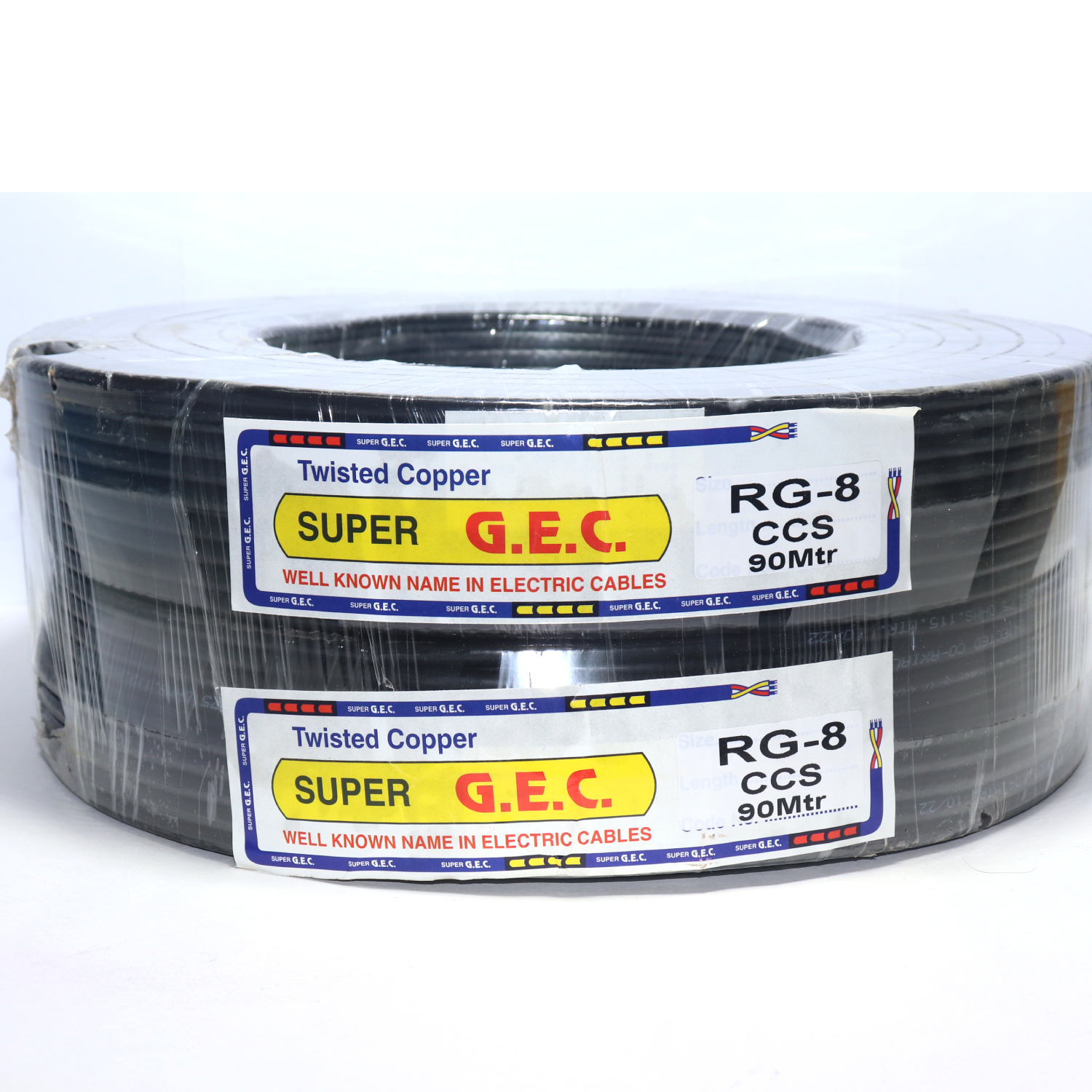 (Rg 6) Dish Tv Cable Ccs 90 Mtr Black - Copper Conductor, 90 Meter Length, Black Color, Pvc Insulation, For Satellite & Cable Tv Installations