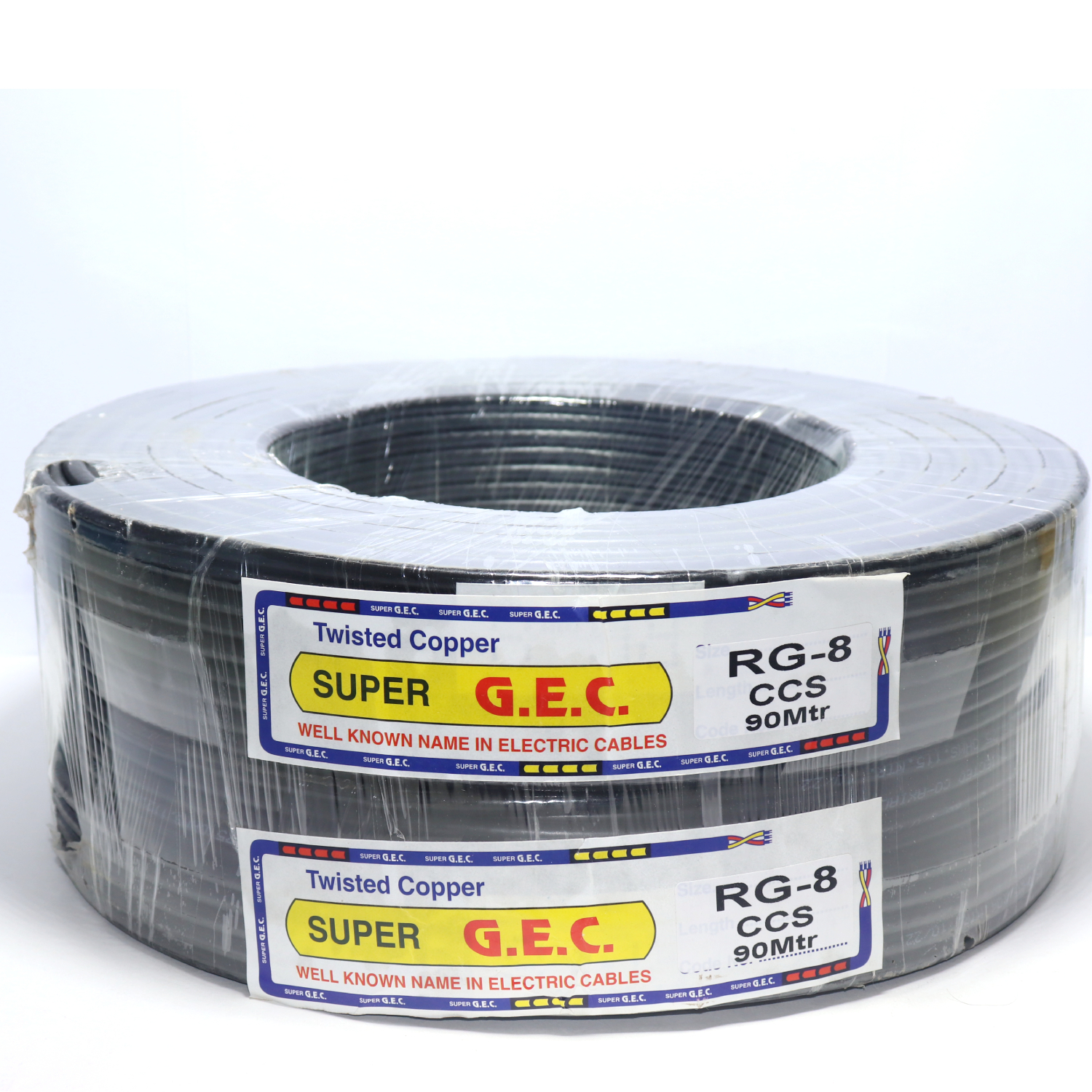 (Rg 6) Dish Tv Cable Ccs 90 Mtr Black - Copper Conductor, 90 Meter Length, Black Color, Pvc Insulation, For Satellite & Cable Tv Installations