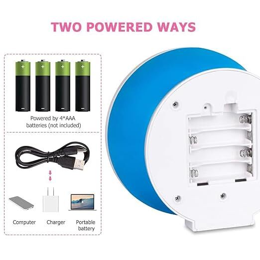 Pulgos Star Master Rotating 360 Degree Moon Night Light Lamp Projector - Plastic, Single Cavity Design, Multi-color Led Light With Usb Cable, Ideal For Kids Room