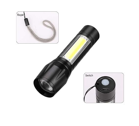 Groeien Flashlight Plus Desk Lamp With Zoom Torch Light With 3 Modes Adjustable For Emergency Lights